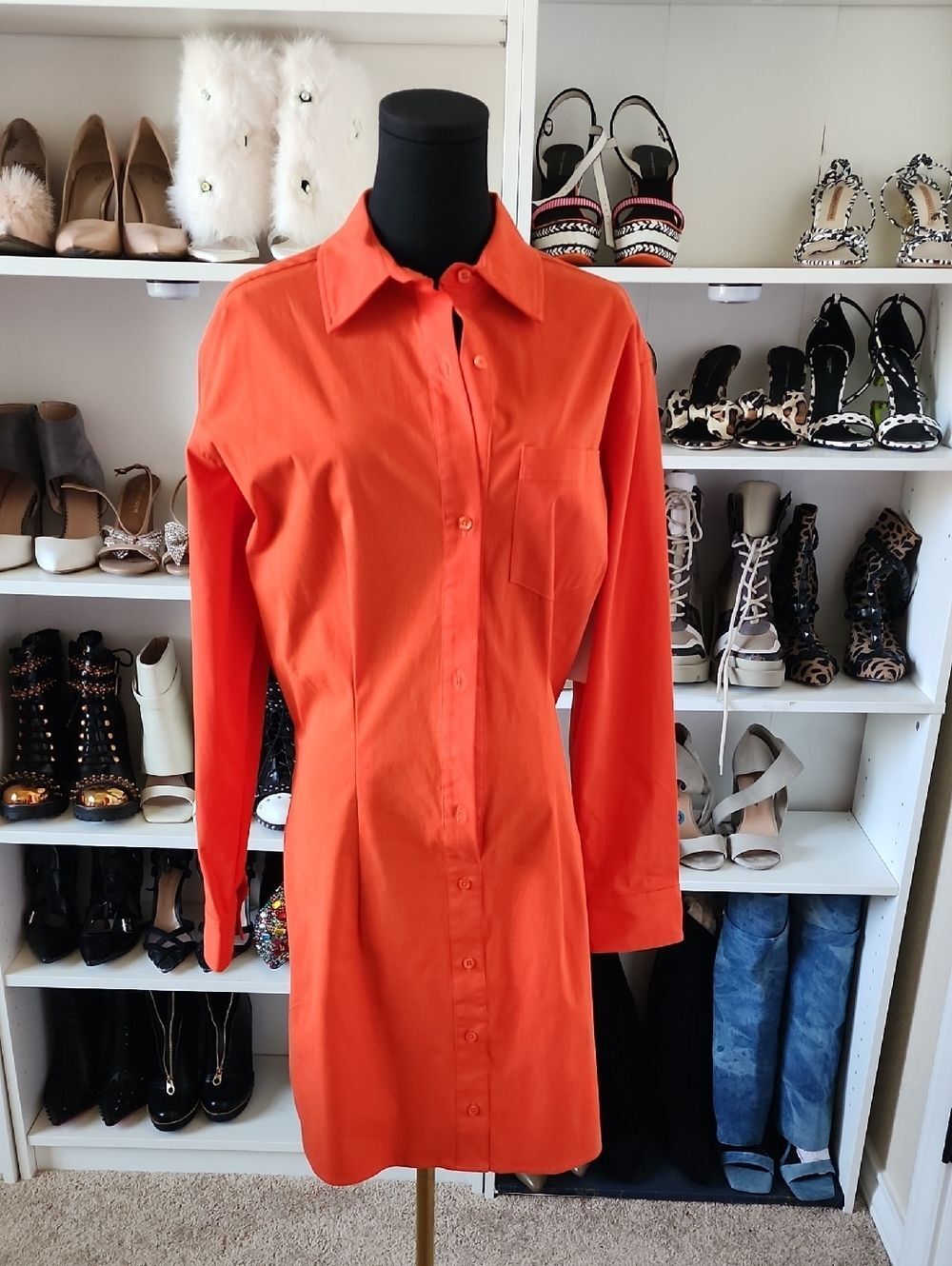 Good American Vibrant Orange Dress